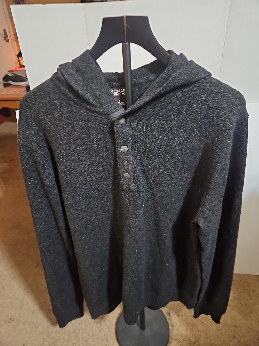 Michael Kors Womens Knit Hoodie L